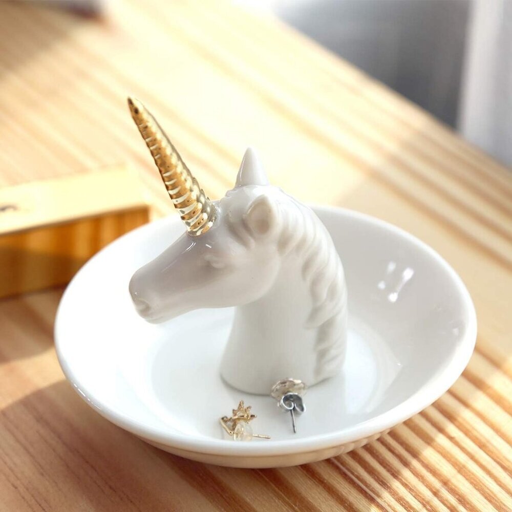 Unicorn Ring Dish Jewelry Holder Unicorn Gift for Women Girls Birthday Christmas